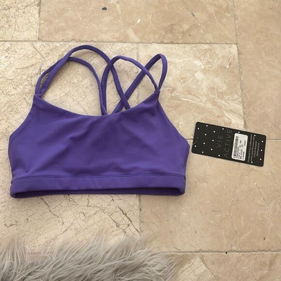 Vie
Active bright purple strappy athletic bra sz S EUC - Picture 1 of 4